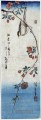 Kleiner Vogel auf einem Zweig von Kaidozakura 1848 Utagawa Hiroshige Ukiyoe